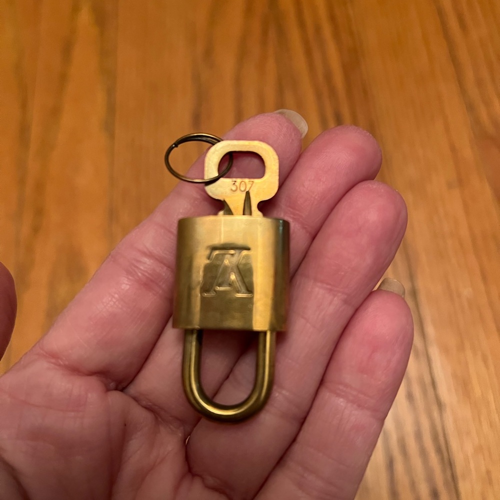 Louis Vuitton Gold Padlock with Key
